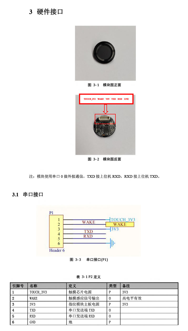 优库 DW232Y指纹识别模块