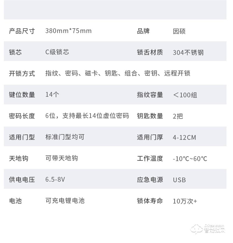 因硕指纹锁SC07 100万像素高清猫眼