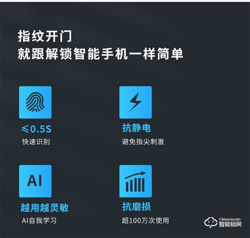 因硕指纹锁SC05D 3D人脸识别刷脸秒开