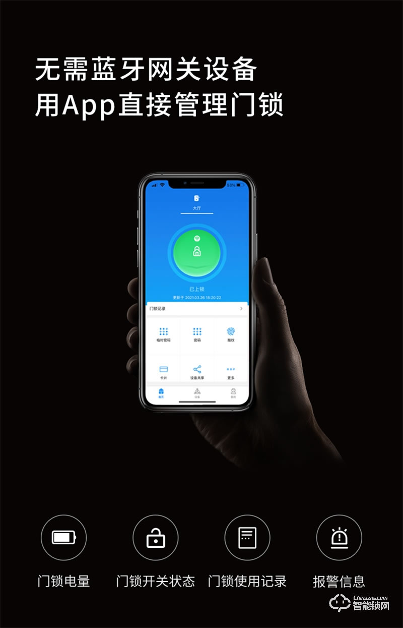 凯迪仕智能锁F300 指纹锁家用防盗门密码锁