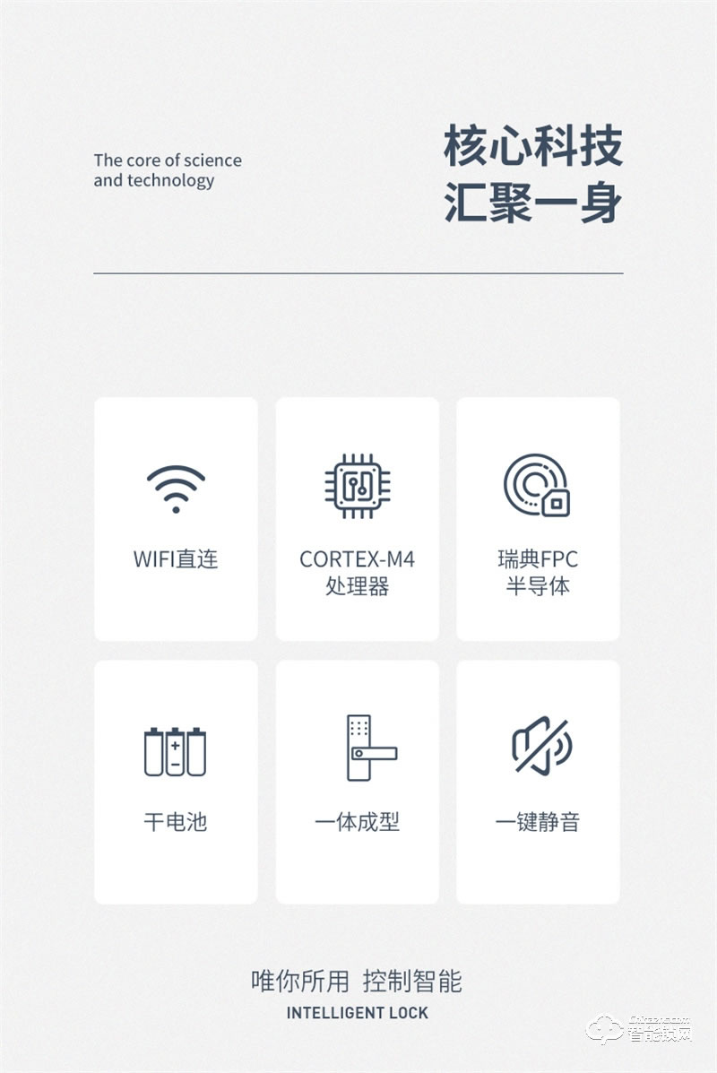 凯迪仕智能锁F200 密码指纹锁家用防盗门锁