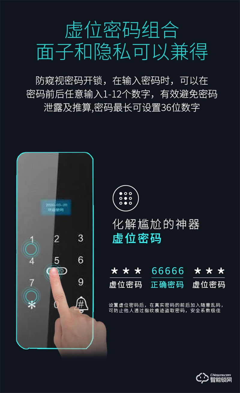 唐人街智能锁H15一握开 智能猫眼WIFI手机远程抓拍