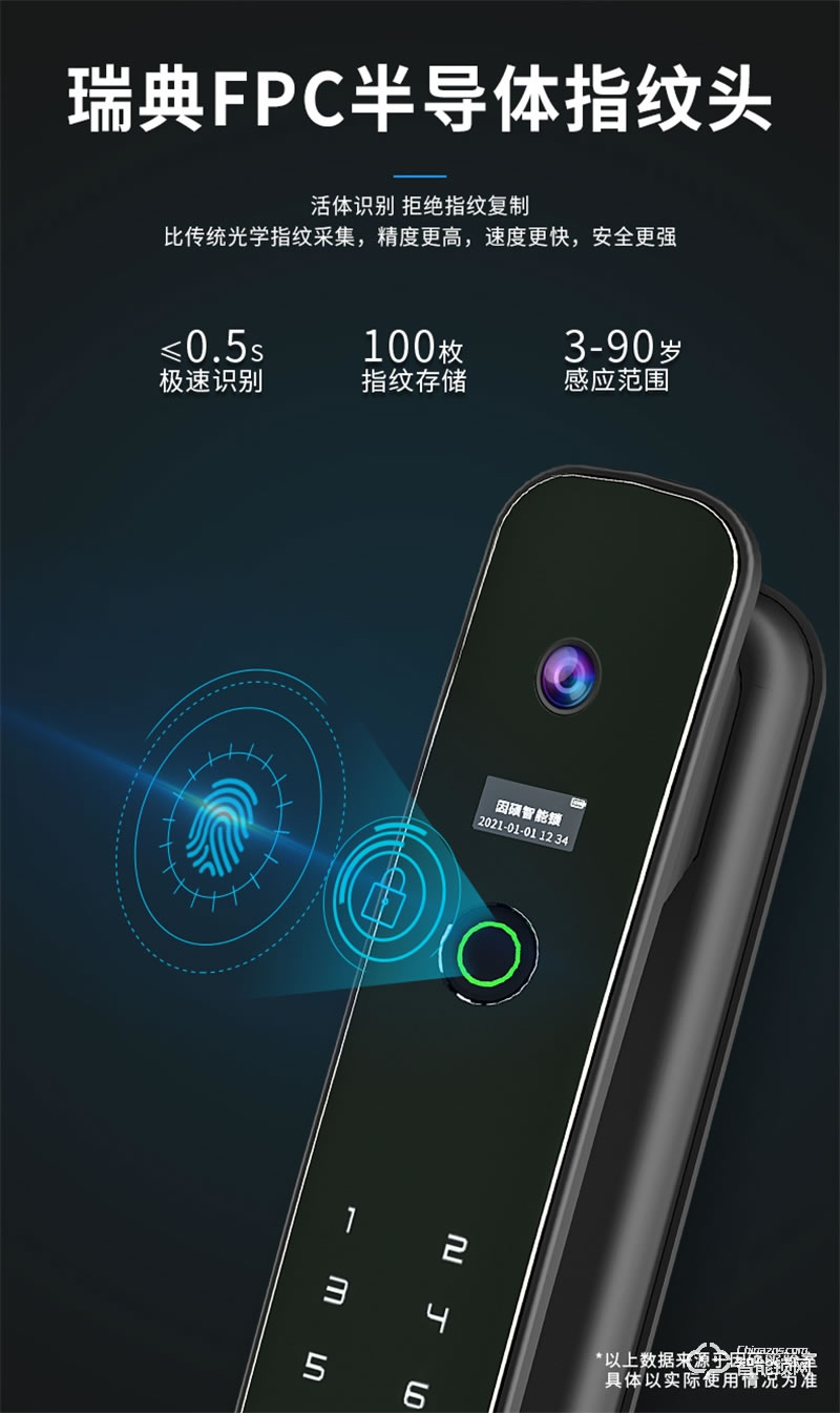 因硕智能锁SCO2 家用防盗门密码锁