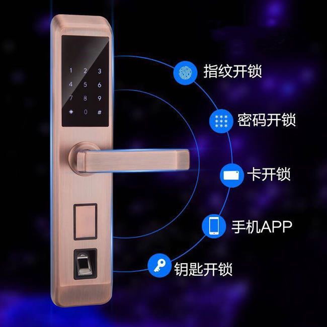 壹家_壹家智能锁 直板指纹密码锁 防盗门刷卡锁ZN-3002