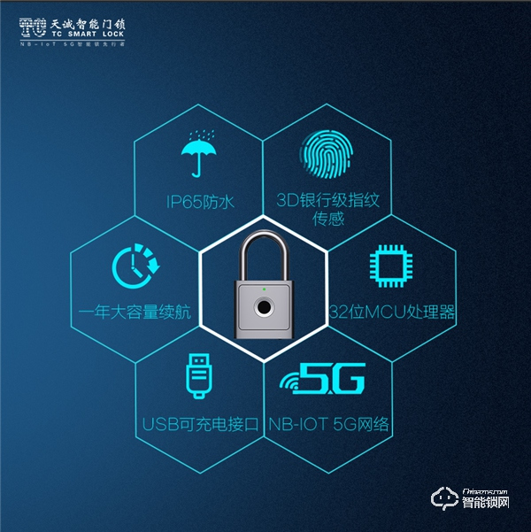 黑科技 || 天诚重磅发布NB-IoT 5G智能挂锁