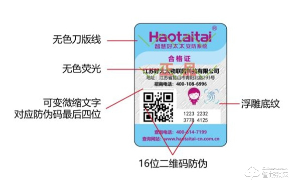 为全面提高服务质量，Haotaitai好太太艺术家系列智能锁启动防伪标签