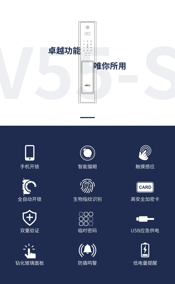 因特V55-S智能猫眼锁全新升级