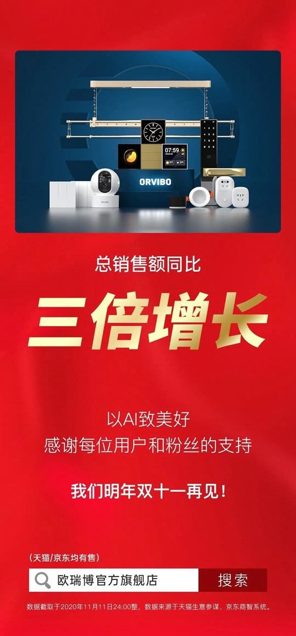 ORVIBO欧瑞博|双十一智能开关品类销量TOP1