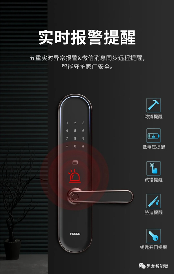 重磅！黑龙F5智感双全智能锁全球首发