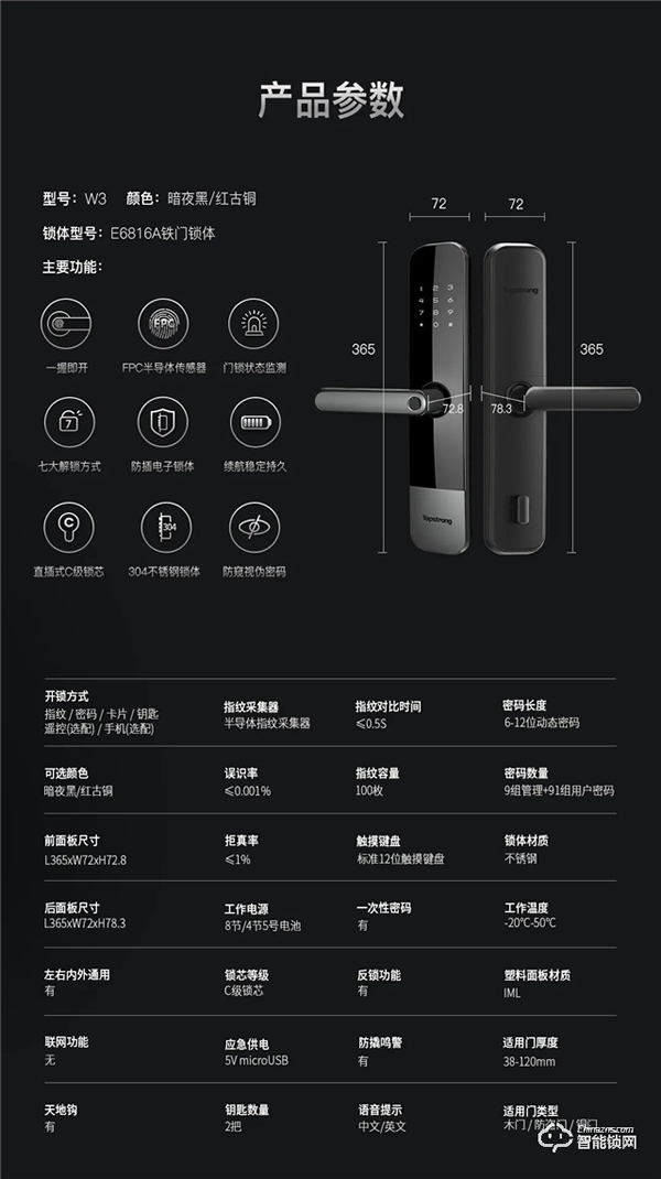 新品首发|顶固W3-执手式智能锁，一握开启便捷生活！