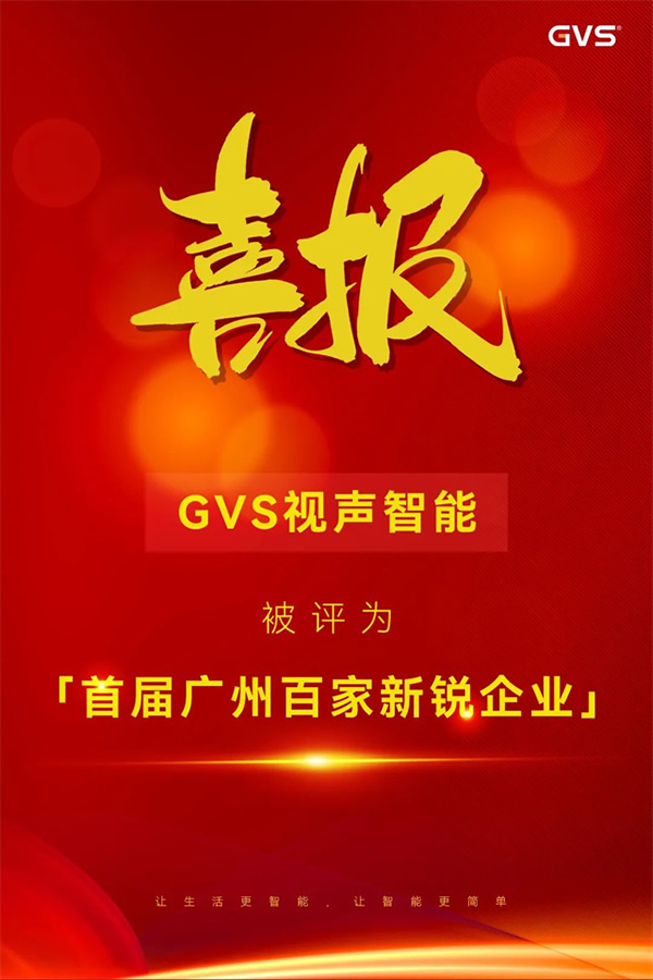 GVS×荣誉 | 喜报！GVS荣登首届广州百家新锐企业榜单！