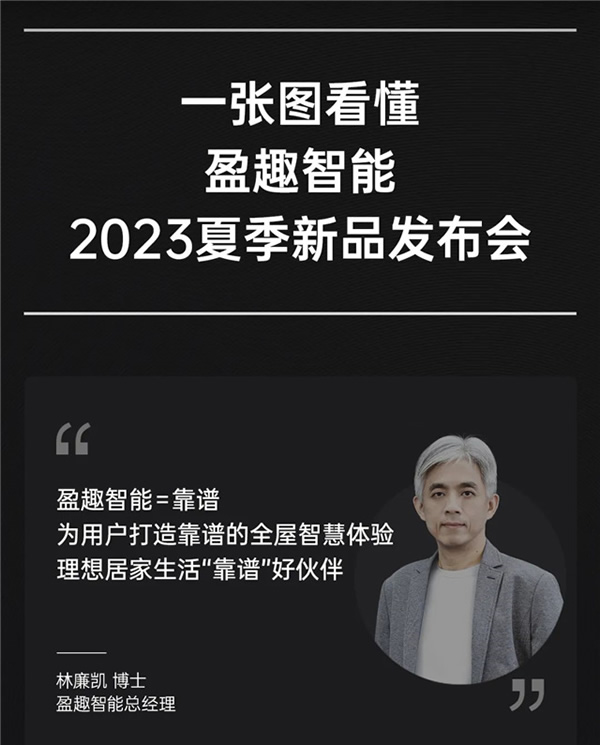 一张图看懂盈趣智能2023夏季新品发布会